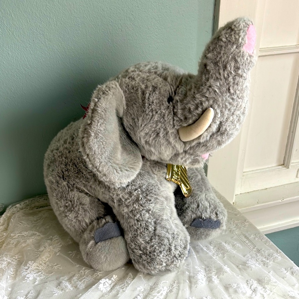 Floppy Friends Gray Holiday Elephant Plush Toy Made Especially For Mervyn’s
